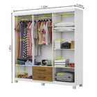 Guarda Roupa Casal A22 6 Portas 2 Gavetas Carioca Móveis