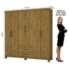 Guarda Roupa Casal A22 6 Portas 2 Gavetas Carioca Móveis