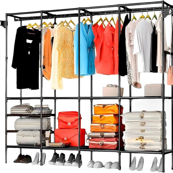 Guarda Roupa Casal Aberto 4 Colunas Metal Closet Casal Aberto