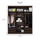 Guarda-roupa Casal Advantage 6 Pt 4 Gv Capuccino Wood