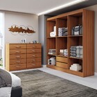 Guarda-roupa Casal Aiden 6 Portas 2 Gavetas Com Cômoda 10 Gav