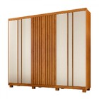 Guarda-roupa Casal Alaska 6 Portas 5 Gavetas Ripado Cinamomo/