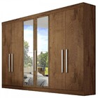 Guarda-roupa Casal Alba 6 Portas 4 Gavetas 100% Mdf Espelhado