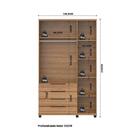 Guarda-roupa Casal Allen 3 Portas 4 Gavetas Freijó