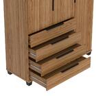 Guarda-roupa Casal Allen 3 Portas 4 Gavetas Freijó