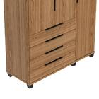 Guarda-roupa Casal Allen 3 Portas 4 Gavetas Freijó