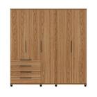 Guarda-roupa Casal Allen 5 Portas 4 Gavetas Freijó