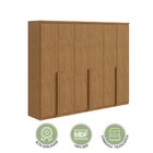 Guarda-roupa Casal Alonzo 6 Portas 4 Gavetas Amêndoa Clean