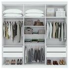 Guarda-roupa Casal Alonzo 6 Portas 4 Gavetas Branco