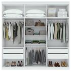 Guarda-roupa Casal Alonzo 6 Portas 4 Gavetas Branco