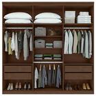 Guarda-roupa Casal Alonzo 6 Portas 4 Gavetas Imbuia Clean