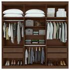 Guarda-roupa Casal Alonzo 6 Portas 4 Gavetas Imbuia Clean/off