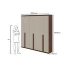 Guarda-roupa Casal Alonzo 6 Portas 4 Gavetas Imbuia Clean/off