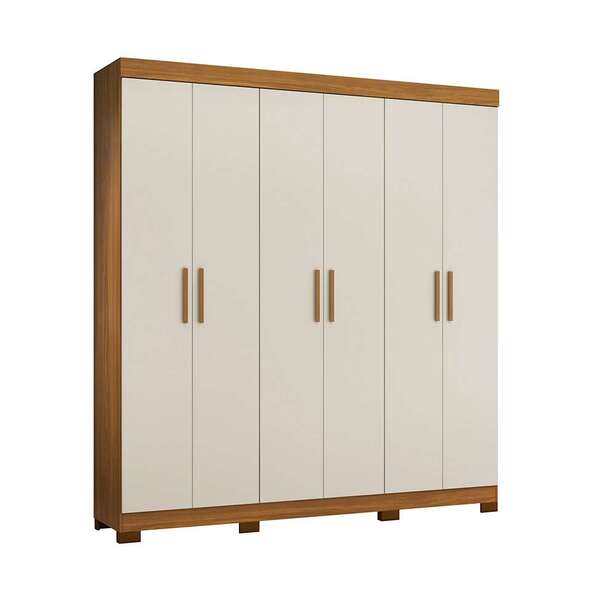 Guarda-roupa Casal Amarok 6 Pt 2 Gv Carvalho E Off White