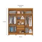 Guarda-roupa Casal Amarok 6 Pt 2 Gv Carvalho E Off White