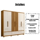 Guarda Roupa Casal Amazonas 6 Portas Freijó Off White Moval