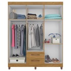 Guarda-roupa Casal Ambar 6 Portas 2 Gavetas Carvalho Grife /