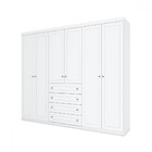 Guarda-roupa Casal Americano 6 Portas 4 Gavetas Branco Hp - H