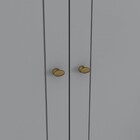 Guarda-roupa Casal Americano 6 Portas 4 Gavetas Cinza - Henn