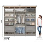 Guarda Roupa Casal Americano 6 Portas Com Amortecimento 6 Gav
