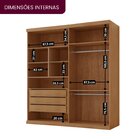 Guarda Roupa Casal Amsterdã 100% Mdf 4 Portas 3 Gavetas Imbui