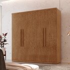 Guarda Roupa Casal Amsterdã 100% Mdf 4 Portas 3 Gavetas Imbuia