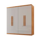 Guarda Roupa Casal Amsterdã 100% Mdf 4 Portas 3 Gavetas Natur