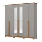 Guarda-roupa Casal Andréas 6 Portas 6 Gavetas Cinza/nature -