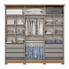 Guarda-roupa Casal Andréas 6 Portas 6 Gavetas Cinza/nature -