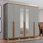 Guarda-roupa Casal Andréas 6 Portas 6 Gavetas Cinza/nature -