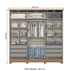 Guarda-roupa Casal Andréas 6 Portas 6 Gavetas Cinza/nature -