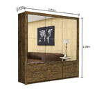 Guarda Roupa Casal Anjos Premium 3 Portas 9 Gavetas Carioca M