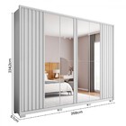 Guarda-roupa Casal Apollo 6 Portas 4 Gavetas Com Espelho Bran