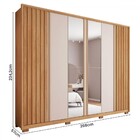 Guarda-roupa Casal Apollo 6 Portas 4 Gavetas Com Espelho Buri