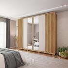 Guarda-roupa Casal Apollo 6 Portas 4 Gavetas Com Espelho Buri