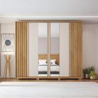 Guarda-roupa Casal Apollo 6 Portas 4 Gavetas Com Espelho Buri