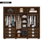 Guarda-roupa Casal Apollo 6 Portas 6 Gavetas Fendi/havana - C