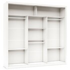 Guarda-roupa Casal Apolo 3 Portas Com Espelho Branco - Pnr Mó