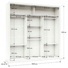 Guarda-roupa Casal Apolo 3 Portas Com Espelho Branco - Pnr Mó