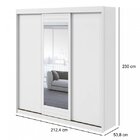 Guarda Roupa Casal Aquarius 3 Portas De Correr E 3 Gavetas Co