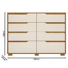 Guarda Roupa Casal Araguaia E Cômoda Georgia Freijó Off White