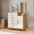 Guarda Roupa Casal Araguaia E Cômoda Lisboa Freijó Off White