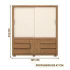 Guarda Roupa Casal Arbo 3 Portas 6 Gavetas Amendola Off White