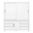 Guarda-roupa Casal Arbo Flex 3 Pt 6 Gv Branco E Rosa