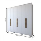 Guarda-roupa Casal Arezzo 6 Portas 3 Gavetas Branco - Panoram