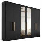 Guarda-roupa Casal Argos 6 Portas 6 Gavetas Espelhado 100% Md