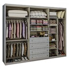 Guarda-roupa Casal Arizona 6 Portas 4 Gavetas Cinza - Panoram