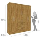 Guarda Roupa Casal Arizona 6 Portas 4 Gavetas Tcil Moveis Ipe