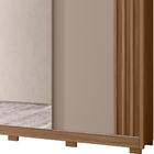 Guarda Roupa Casal Arizona Espelho 3 Portas De Correr Carvalh