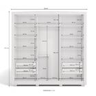 Guarda Roupa Casal Armário Roupeiro 224 Cm 2 Portas 4 Gavetas